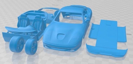 ferrari 550 maranello 1996 imprimable voiture 3d impression modèle in automobile 3dexport fente scalextric tamiya rc miniz loisir micro 3d print model - Mito3D