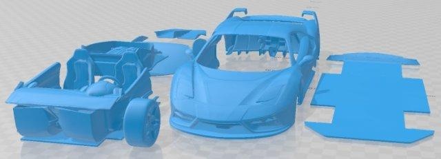 Ferrari 7x conception gto vision imprimable voiture automobile fente scalextric tamiya rc miniz loisir micro 3d print model - Mito3D