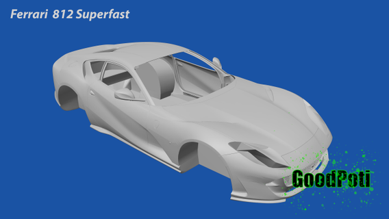 Ferrari 812 hızlı otomotiv 3d model Yazdır oyuncaklar araba adam 3ds stl fbx obj c4d 3d print model - Mito3D