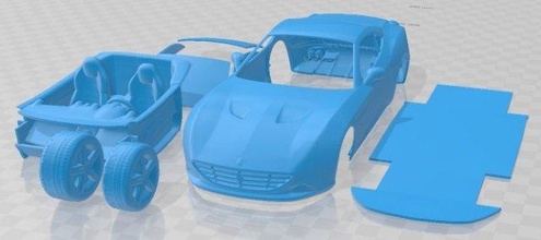 ferrari california t 2015 printable car 3d print model in automotive 3dexport slot scalextric tamiya rc miniz hobby micro 3d print model - Mito3D