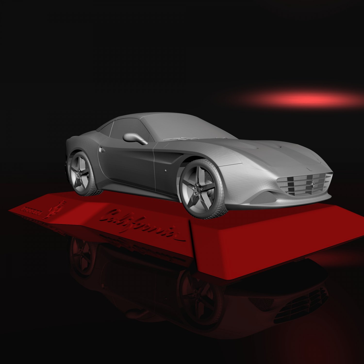 ferrari kaliforniya 3d yazdırılabilir model yazdır in araç 3dexport baskı süper araba stl araçlar minyatür voiture otomatik kamyon izlenim biltryck yarış 3D print model - Mito3D