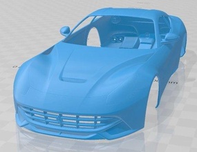 ferrari f12 berlinetta 2017 imprimível corpo carro 3d impressão modelo in automotivo 3dexport fenda escalextrico tamiya rc miniz passatempo micro 3d print model - Mito3D