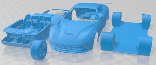 ferrari f12 berlinetta 2017 imprimível carro 3d impressão modelo in automotivo 3dexport fenda escalextrico tamiya rc miniz passatempo micro 3d print model - Mito3D