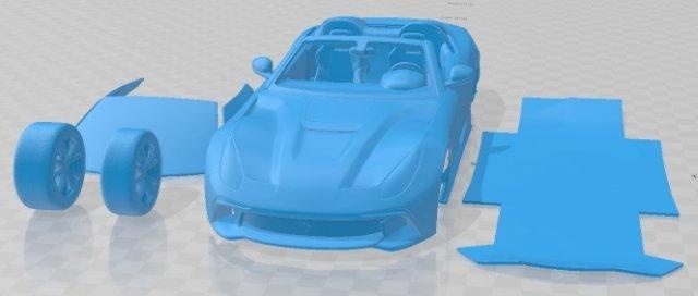 ferrari f12 TRS coche turismo 2014 imprimible vehiculo automotor espacio scalextric Tamiya rc miniz pasatiempo micro 3d print model - Mito3D