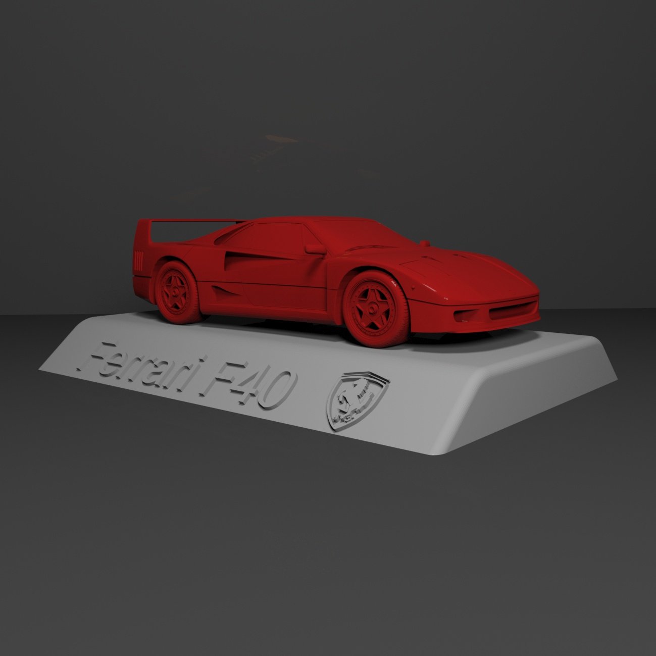 Ferrari f40 3 boyutlu Yazdır Kaliforniya baskı Süper araba stl dosya Araçlar minyatür Voiture otomatik kamyon izlenim Biltryck yazdırılabilir model 3D print model - Mito3D