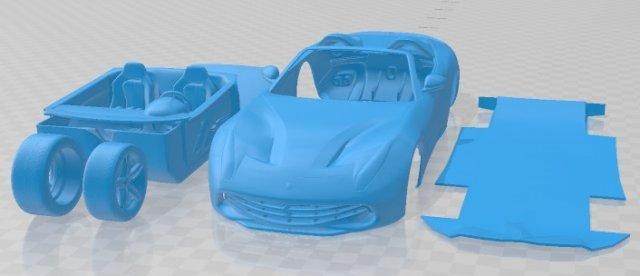 Ferrari f60 América 2015 imprimível carro automotivo fenda escalextrico Tamiya rc miniz passatempo micro diecast 3d print model - Mito3D