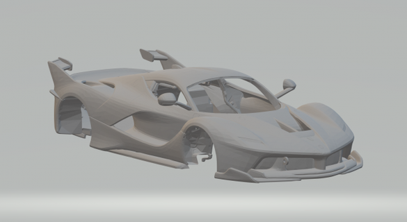 Ferrari fxx k araç döküm slotcar Sıcak tekerlekler minyatürler yuva Yazdır basılı 3d print model - Mito3D