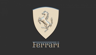 ferrari logo 3d drucken modell zeichen logos 3dexport wagen italienisch emblem linderung auto car 3d print model - Mito3D