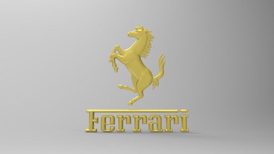 ferrari logo 3d stl modèle cnc impression in panneaux logos 3dexport sculpté soulagement carlogo ferrarislogo ferrarilogo3d 3dcarlogo cncmodel 3d print model - Mito3D