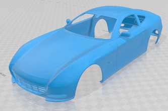 ferrari scaglietti printable body car 3d print model in automotive 3dexport slot scalextric tamiya rc miniz hobby 1-10 1-24 1-32 3d print model - Mito3D