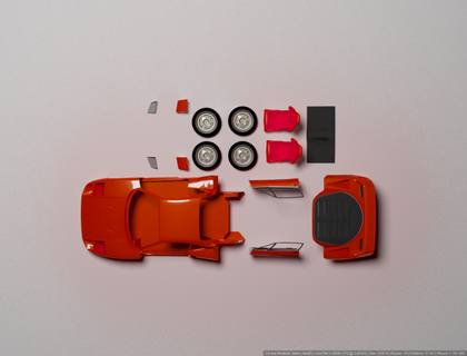 ferrarif40 print toys car auto vehicle toy ferrari sportcar racecar 3d print model - Mito3D