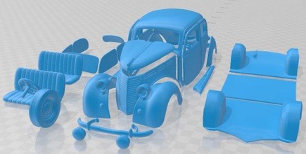 decreto 1100 b 1949 imprimível carro 3d impressão modelo in automotivo 3dexport fenda escalextrico tamiya rc miniz passatempo micro 3d print model - Mito3D