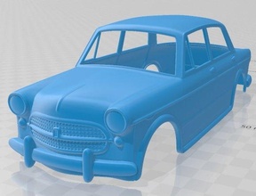 fiat 1200 granluce 1957 yazdırılabilir vücut araba yuva ölçülü Tamiya rc miniz hobi mikro 3d print model - Mito3D