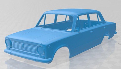 fiat 124 1966 printable body car 3d print model in automotive 3dexport slot scalextric tamiya rc miniz hobby micro 3d print model - Mito3D