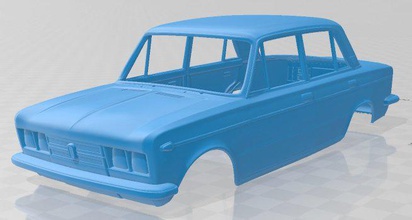 fiat 125 1967 printable body car 3d print model in automotive 3dexport slot scalextric tamiya rc miniz hobby micro 3d print model - Mito3D