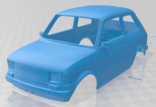 fiat 126 1976 printable body car 3d print model in automotive 3dexport slot scalextric tamiya rc miniz 1-10 1-32 1-24 3d print model - Mito3D