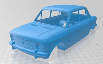 fíat 128 1969 imprimible cuerpo coche vehiculo 3d impresión modelo in automotor 3dexport espacio scalextric tamiya rc miniz pasatiempo micro fundido presión 3d print model - Mito3D