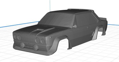 decreto 131 abarth corrida imprimível corpo carro 3d impressão modelo in automotivo 3dexport rc miniz fenda escalextrico tamiya passatempo micro 3d print model - Mito3D