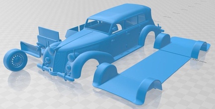 fiat 2800 siluro 1939 stampabile macchina 3d stampa modello in settore automobilistico 3dexport fessura scalextric tamiya rc miniz passatempo micro 3d print model - Mito3D