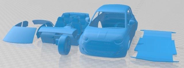 fiat 500 31 2021 stampabile macchina settore automobilistico fessura scalextric tamiya rc miniz passatempo micro 3d print model - Mito3D