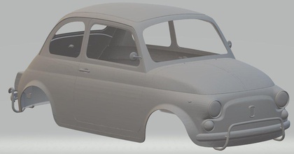 fíat 500 1971 imprimible cuerpo coche vehiculo 3d impresión modelo in automotor 3dexport espacio scalextric tamiya rc miniz pasatiempo micro fundido presión 3d print model - Mito3D