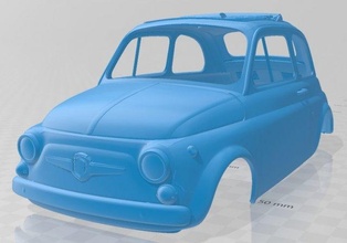 fíat 595 abarth esseesse 1968 imprimible cuerpo coche vehiculo 3d impresión modelo in automotor 3dexport espacio scalextric tamiya rc miniz pasatiempo micro 3d print model - Mito3D