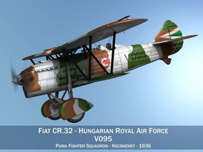 fiat cr32 hungarian royal air force v095 3d model in fighter 3dexport cr-32 regia aeronautica italy biplane aircraft single-seat army military plane forces spanish 3d print model - Mito3D