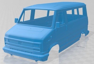 fíat ducato 1981 imprimible cuerpo camioneta 3d impresión modelo in automotor 3dexport espacio scalextric tamiya rc miniz pasatiempo micro 3d print model - Mito3D