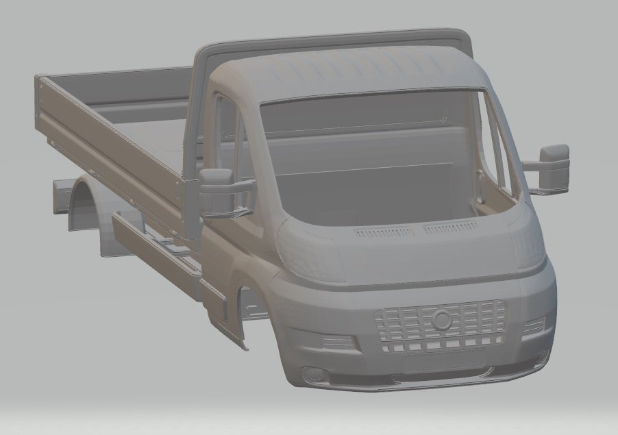 decreto ducato corpo caminhão imprimível 3d impressão modelo in automotivo 3dexport fenda escalextrico tamiya rc rádio controle passatempo itália 3D print model - Mito3D