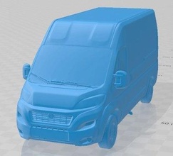 fiat ducato panel van l2h2 2014 printable 3d print model in automotive 3dexport diorama modeling hobby solid scale 3d print model - Mito3D