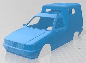 fíat fiorino 1988 imprimible cuerpo camioneta 3d impresión modelo in automotor 3dexport espacio scalextric tamiya rc miniz pasatiempo micro 3d print model - Mito3D