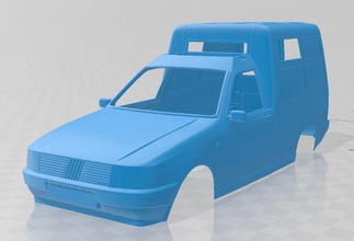 Fiat Fiorino Panel van 1988 druckbar Körper Wagen 3d print model - Mito3D