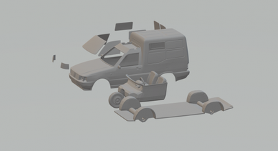 fiat fiorino kamyonet 3d yazdır model in araç 3dexport döküm sıcak tekerlekler tren h0 187 yuva araba slotcar rc rcmodel uno step panel ulaşım 3d print model - Mito3D