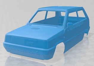 fiat panda 30 1980 stampabile corpo macchina 3d stampa modello in settore automobilistico 3dexport fessura scalextric tamiya rc miniz passatempo micro crawler 3d print model - Mito3D