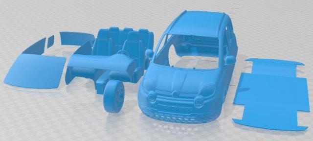 fíat panda cruzar 2021 imprimible coche vehiculo automotor espacio scalextric Tamiya rc miniz pasatiempo micro 3d print model - Mito3D