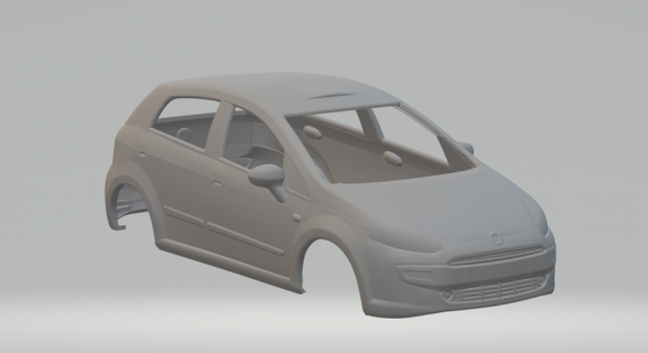 fiat Punto 3d Yazdır model araç döküm Sıcak tekerlekler yuva slotcar slot car oyuncaklar araba 3dpirnt baskı yazdırılabilir 3d print model - Mito3D