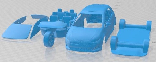 fíat punto evo abarth 2011 imprimible coche vehiculo 3d impresión modelo in automotor 3dexport espacio scalextric tamiya rc miniz pasatiempo micro 3d print model - Mito3D