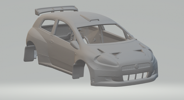fiat punto ralli 3d yazdır model in araç 3dexport döküm sıcak tekerlekler yuva slotcar slot car oyuncaklar araba 3dpirnt baskı yazdırılabilir 3d print model - Mito3D