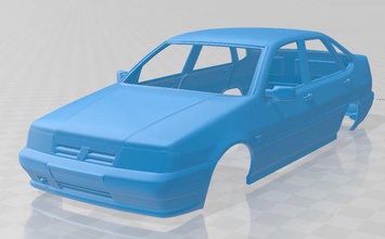 fíat tempra 1990 imprimible cuerpo coche vehiculo 3d impresión modelo in automotor 3dexport espacio scalextric tamiya rc miniz pasatiempo micro 3d print model - Mito3D