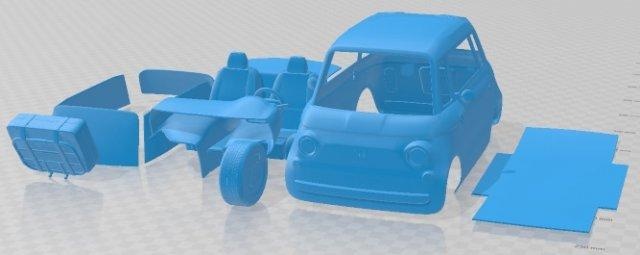 fiat topolino 2023 stampabile macchina settore automobilistico fessura scalextric tamiya rc miniz passatempo micro pressofuso 3d print model - Mito3D