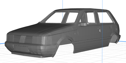 fiat uno turbo mk1 printable body car 3d print model in automotive 3dexport rc miniz slot scalextric tamiya hobby micro 3d print model - Mito3D