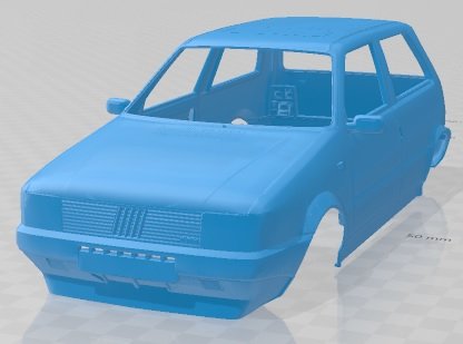 fíat turbo mk1 imprimible cuerpo coche vehiculo automotor rc miniz espacio scalextric Tamiya pasatiempo micro 3D print model - Mito3D