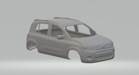 fíat camino vehículo fundido presión tragamonedas ruedas calientes miniaturas espacio impresión impreso caliente 3d print model - Mito3D