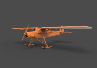 fieseler fi 156 storch winter aircraft model german specular historic military purchase 3d fiseler color 3d print model - Mito3D