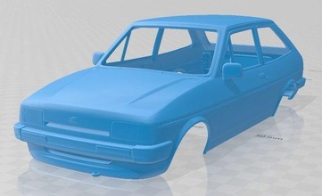 fiesta 1983 imprimible cuerpo coche vehiculo espacio scalextric Tamiya rc miniz pasatiempo micro 3d print model - Mito3D