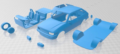 fiesta 1983 printable car 3d print model in automotive 3dexport slot scalextric tamiya rc miniz hobby micro 3d print model - Mito3D