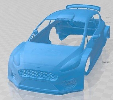 fiesta rally 2 stampabile corpo macchina settore automobilistico fessura scalextric tamiya rc miniz passatempo micro 3d print model - Mito3D