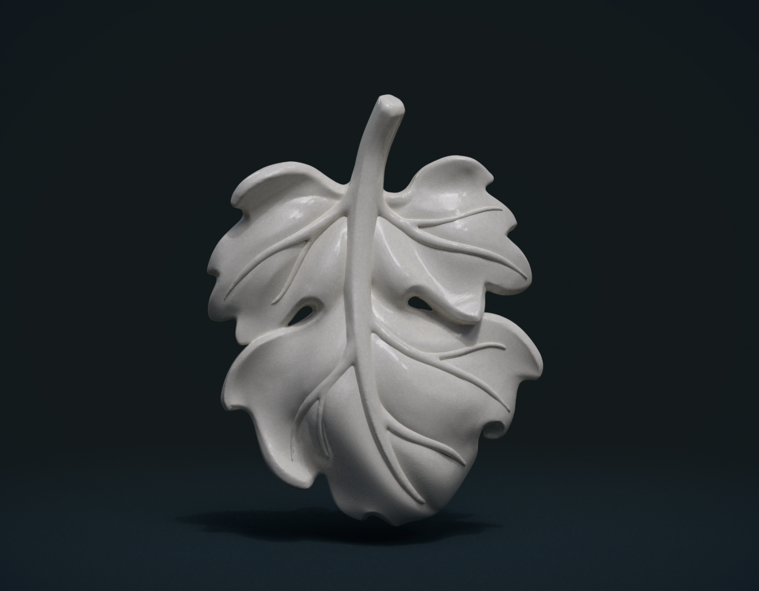 fig leaf Blatt Abb Natur Barock pflanze die Stickerei 3D print model - Mito3D