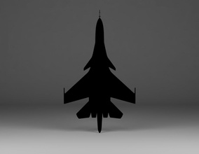 fighter aircraft su-34 silhouette 3d print model in figurines 3dexport decor logo interior contour outline circuit character printable miniatures airplane plane bomber destroyer striker jet air military sukhoi warplane flanker 3d print model - Mito3D