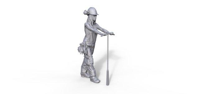 Zahl Feuerwehrmann Nicole Frau Schiff Wasserfahrzeug Fahrzeug Off Shore Charakter figuren Figuren Kran Modell Gebäude Eisenbahn Diorama Miniaturen 3d print model - Mito3D